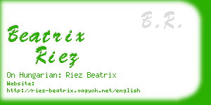 beatrix riez business card